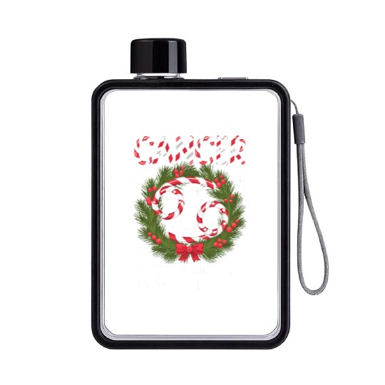 Cancer Zodiac Christmas: Nice List Flat Water Bottles
