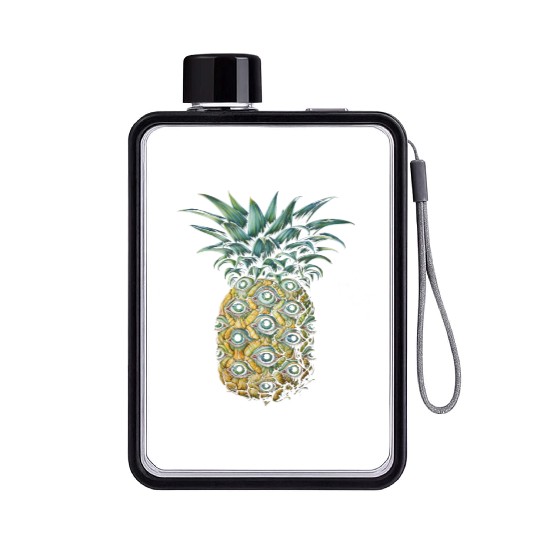 Weirdcore Aesthetic Pineapple Eyes Human Eyeball S Flat Water Bottles