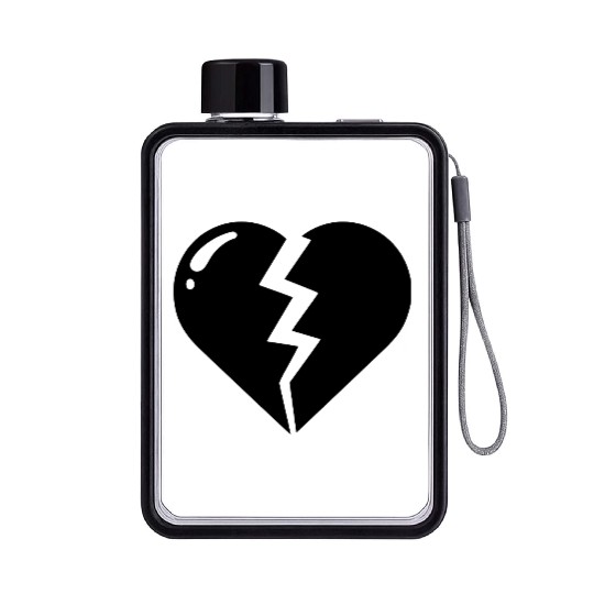 Heart broken hearts vector path16 Flat Water Bottles