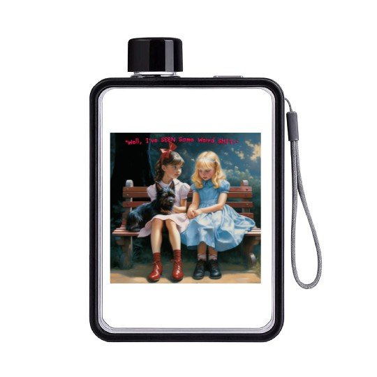 Dorothy and Alice hilarious Flat Water Bottles