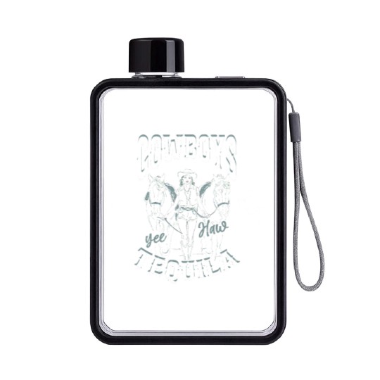 Cowboys and Tequila - Cowgirl Flat Water Bottles