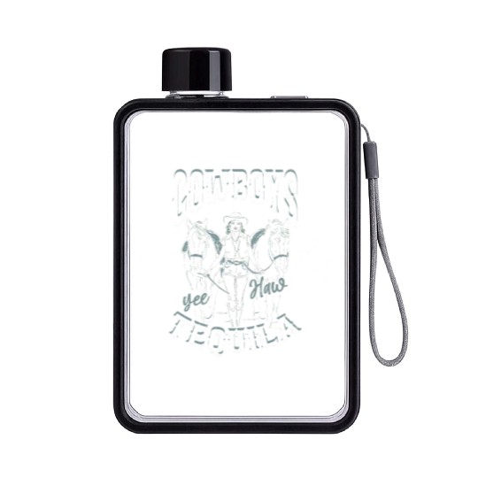 Cowboys and Tequila - Cowgirl Flat Water Bottles