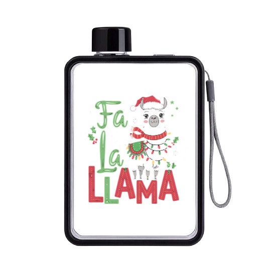 FA LA LA LLAMA Flat Water Bottles