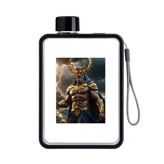 Zeus Jupiter Roman Greek God Flat Water Bottles