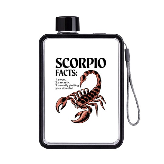 Funny Scorpio Zodiac Quote Flat Water Bottles