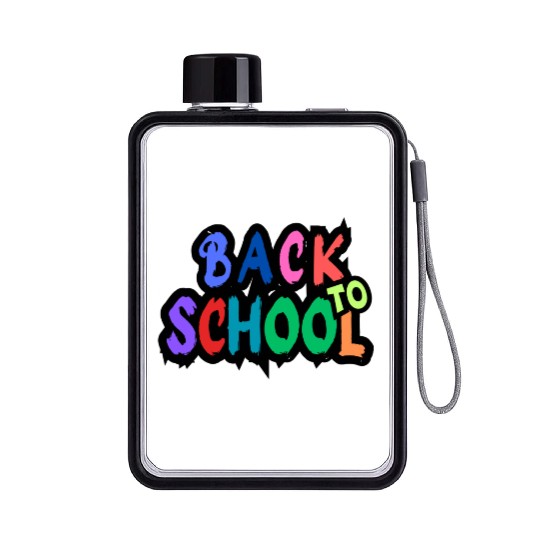 back to school Flat Water Bottles