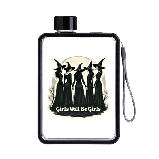 Girls Will Be Girls Flat Water Bottles