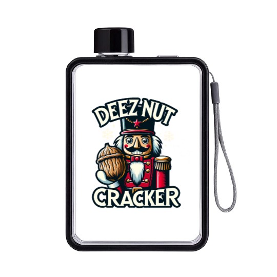 Deez Nut Nutcracker Meme Flat Water Bottles: Funny Christmas