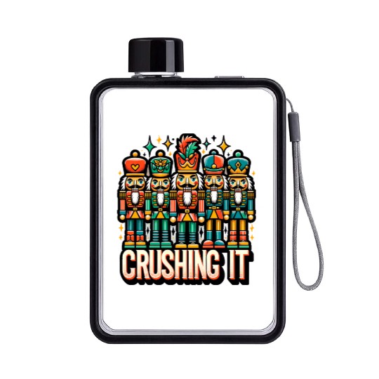 Crushin It: Nutcracker Christmas Apparel for Flat Water Bottles