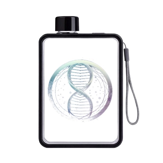 DNA double helix science tech biology design Flat Water Bottles