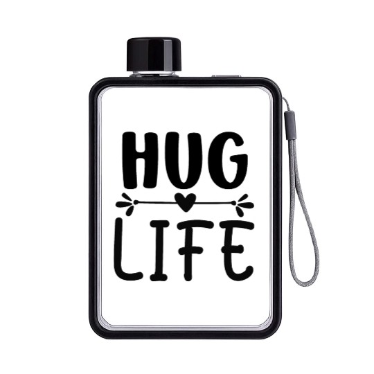 Hug life Heart Flat Water Bottles