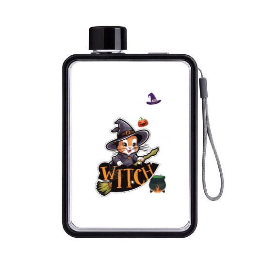 Son of a Witch Halloween Trick Or TreatBoys Wizard Flat Water Bottles