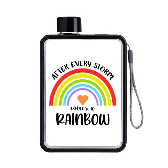 After Every Storm Comes a Rainbow Flat Water Bottles