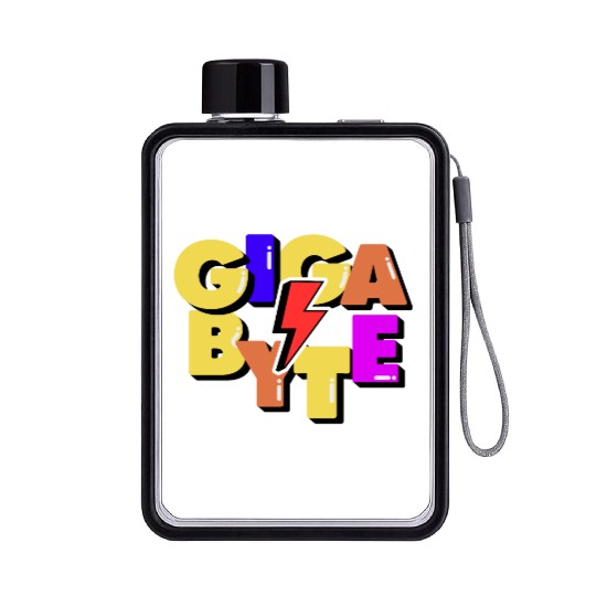 Computer Data Measurement Unit Flat Water Bottles