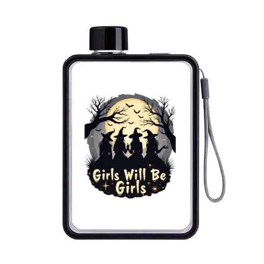 Girls Will Be Girls Flat Water Bottles