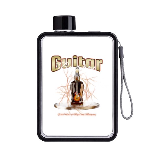 Guitar Bourbon. Flat Water Bottles