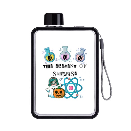 Chemistry Boo The Element Of Surprise Chemist Hall Flat Water Bottles