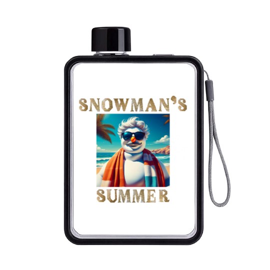 Chillin' Snowman: A Summer Surprise Flat Water Bottles