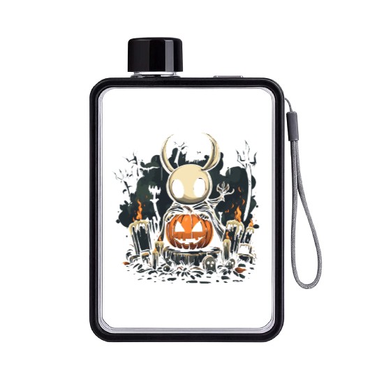 Spooky Hollow Knight Flat Water Bottles