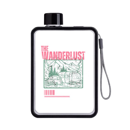 The Wanderlust Flat Water Bottles