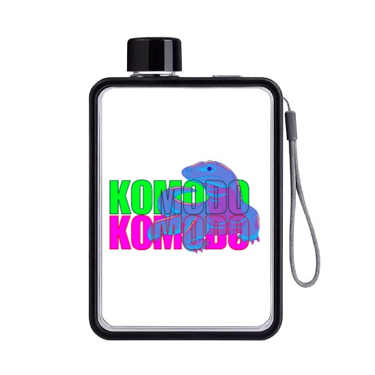 Majestic Komodo Dragon Flat Water Bottles