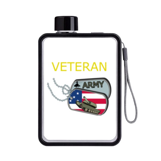 Veteran US Army Flat Water Bottles