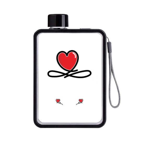 Funny I Love Cocktails 6 Flat Water Bottles