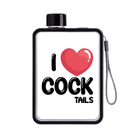 Funny I Love Cocktails 1 Flat Water Bottles