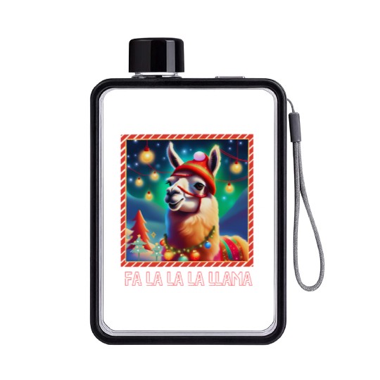 Fa La La La LLama Flat Water Bottles