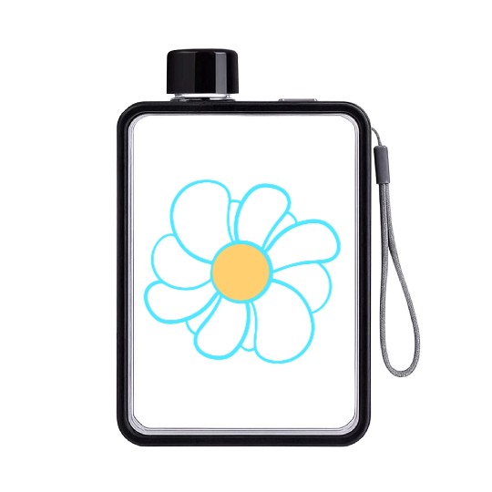 Beautiful White Daisies Flowers Spring Summer Fun Flat Water Bottles