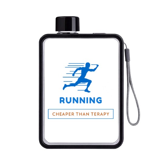 Running: Cheaper Than Therapy Fitness Running Flat Water Bottles