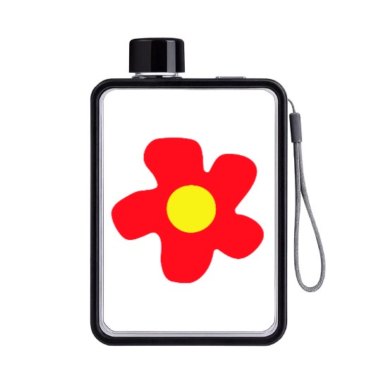 Red Beautiful Flower Spring Summer Nature Flowers Flat Water Bottles