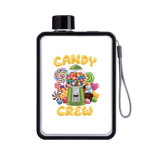 Candy Security Crew Lollipop Gummy Sweet Birthday Flat Water Bottles