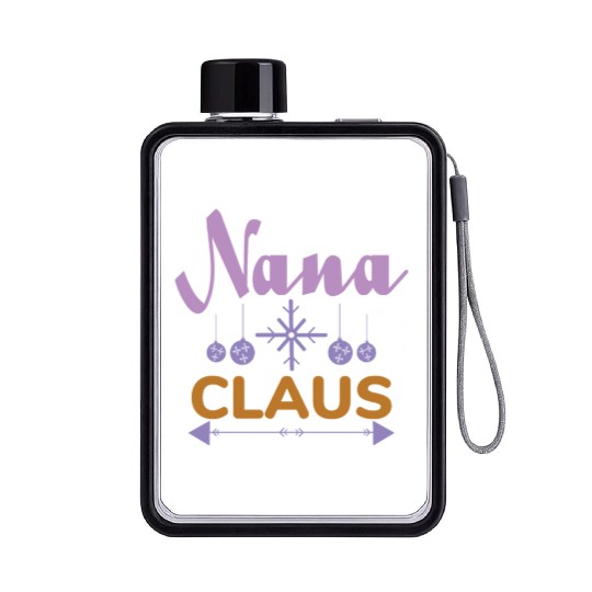 Nana Claus Flat Water Bottles