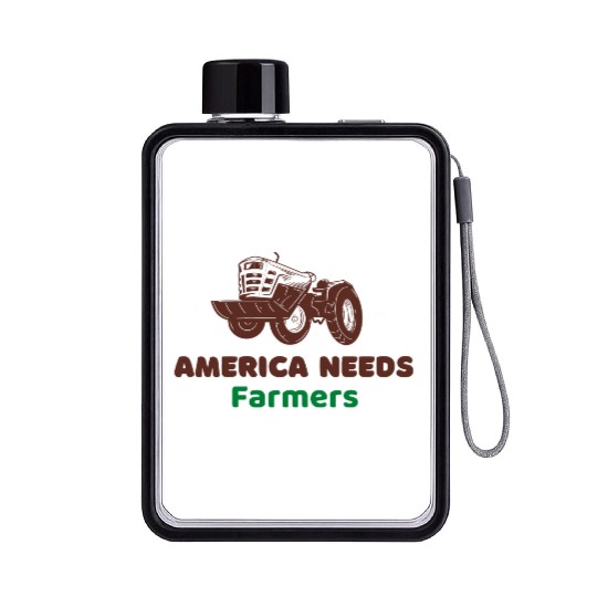 America Needs Farmers Flat Water Bottles