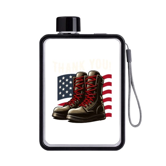 Thank You US Army Veterans Day Flat Water Bottles