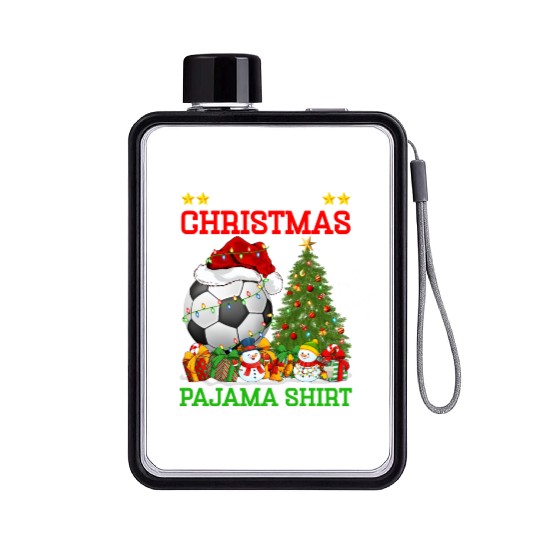 Soccer Christmas Tree Lights Flat Water Bottles