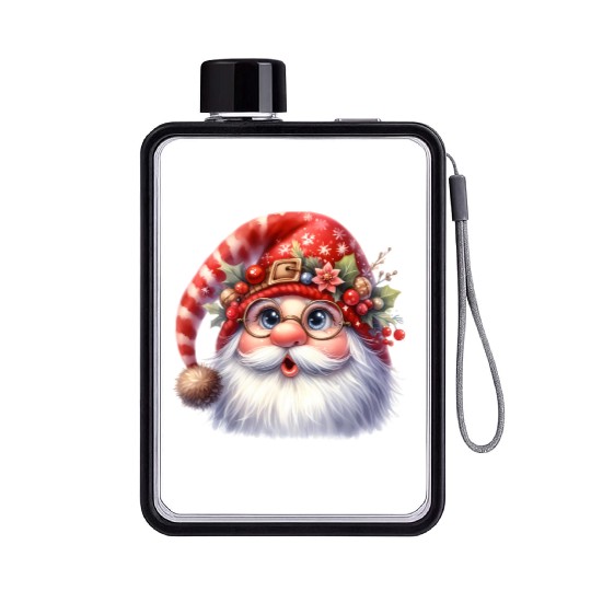 Santa Claus Christmas, Merry Christmas Flat Water Bottles
