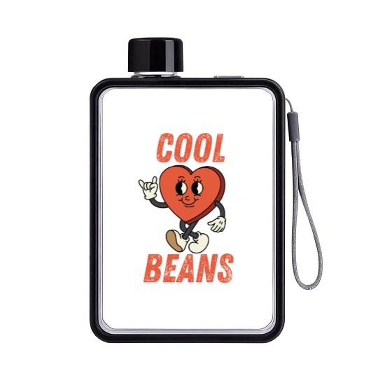 Womens Funny Flat Water Bottles Cool Beans Holiday Sunday