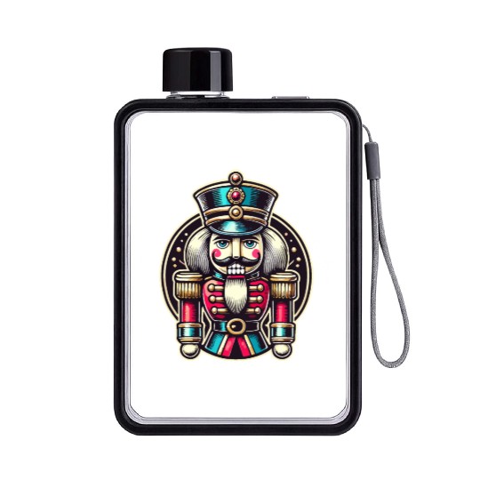 Traditional Nutcracker For Christmas Flat Water Bottles