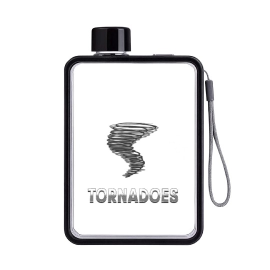 Funny science humor nerd geek tornado Flat Water Bottles