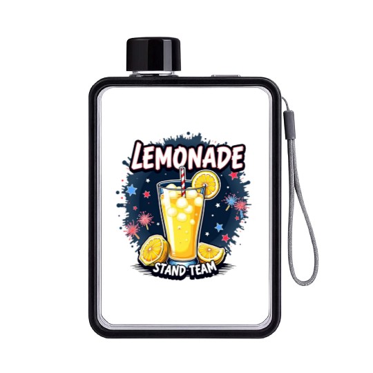 Lemonade stand team Flat Water Bottles