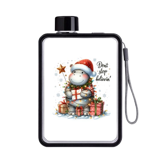 Don t Stop Believin, Merry Christmas Flat Water Bottles