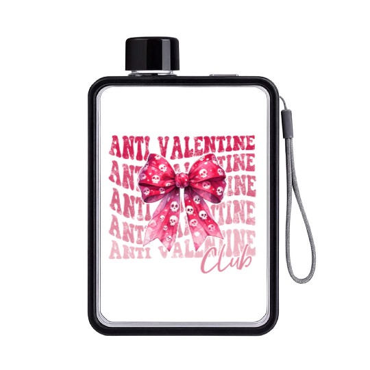 Anti Valentine Club Flat Water Bottles