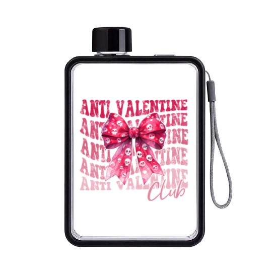 Anti Valentine Club Flat Water Bottles
