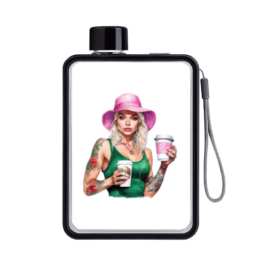 sweet summer Flat Water Bottles