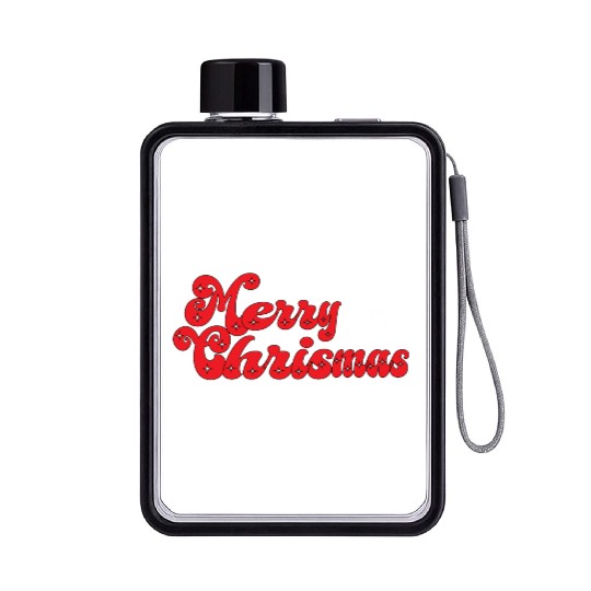 Snowflakes, Smiles, and Santa Claus :Christmas Flat Water Bottles