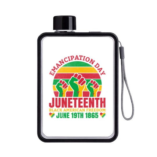Emancipation Day Juneteenth Black American Freedom Flat Water Bottles