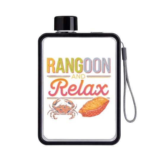 Crab Rangoon Lover American Chinese Sea Food Flat Water Bottles
