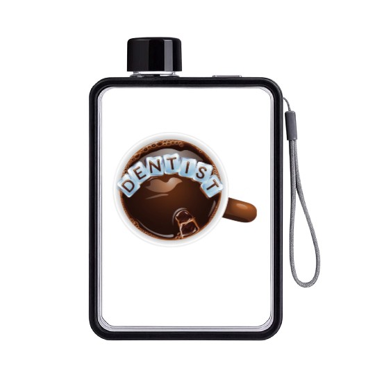 Iced Coffee, Dentist Vibes Flat Water Bottles